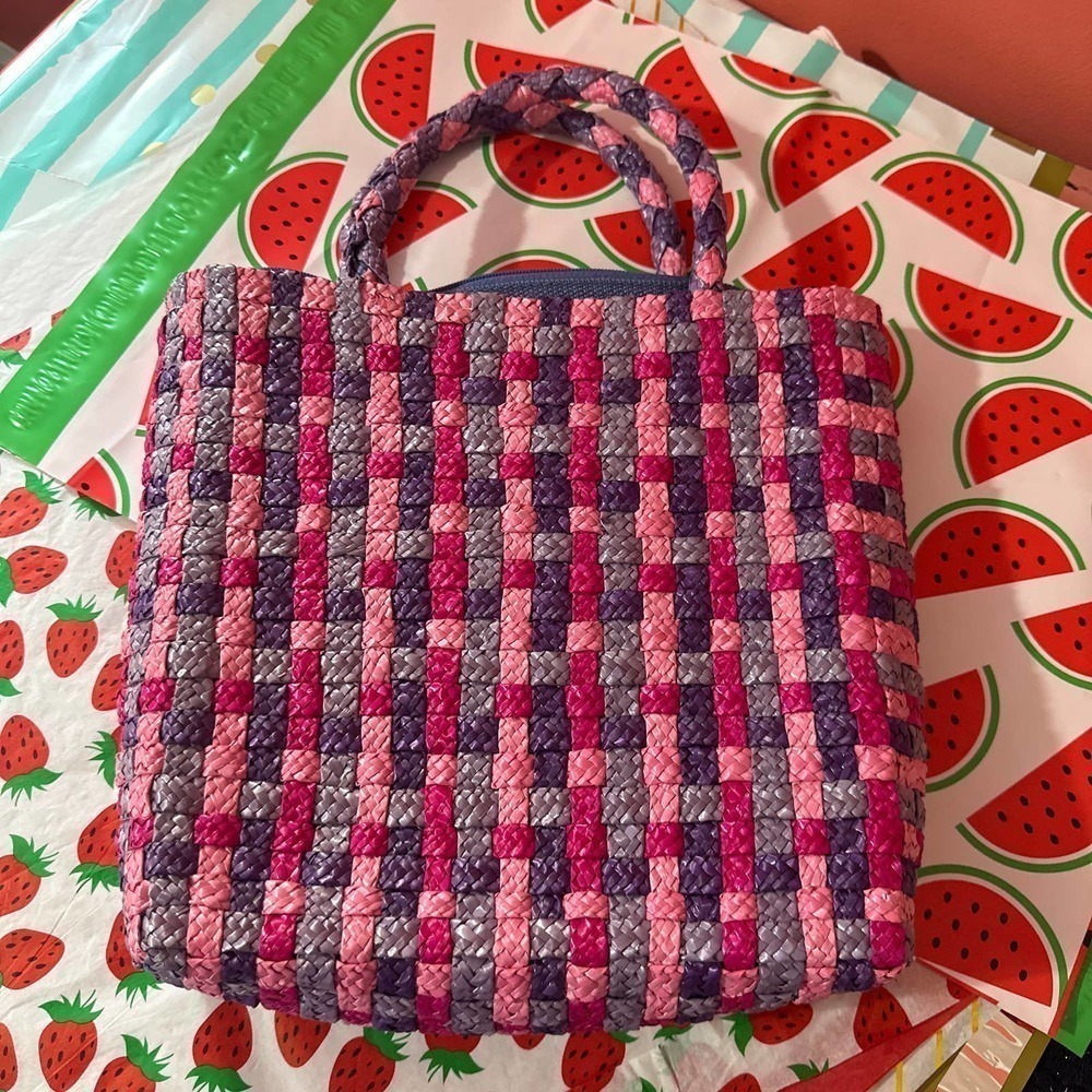 WHEAT straw handbag